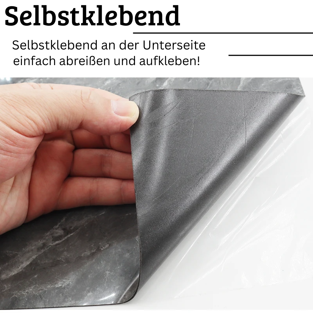 MarmorFix™ – selbstklebend, wasserfest, anti-fleck, marmorierte Optik für Küche & Bad