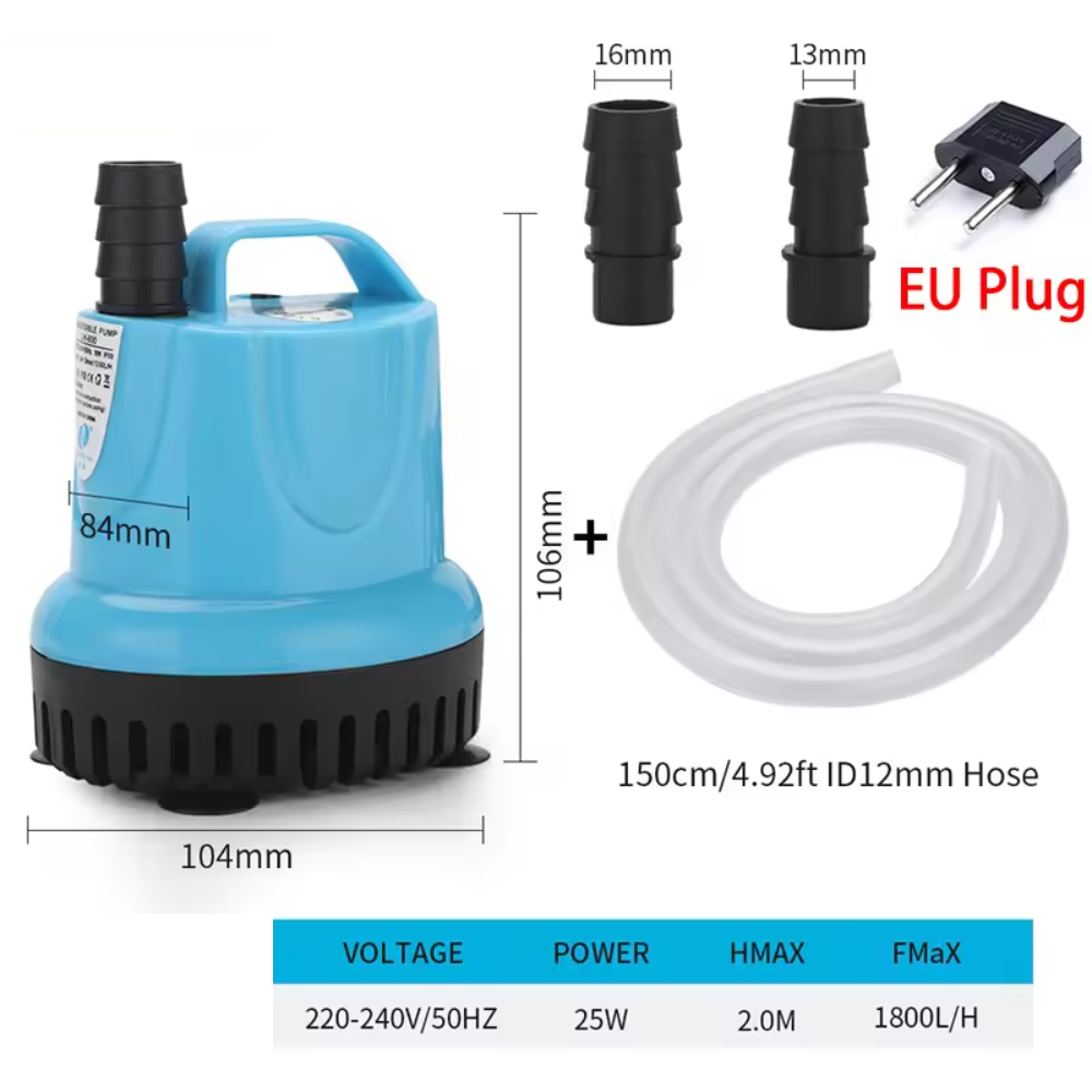 AquaKraft™ – Tauchbare Aquarium-Pumpe mit Bodenansaugung & Trockenlaufschutz