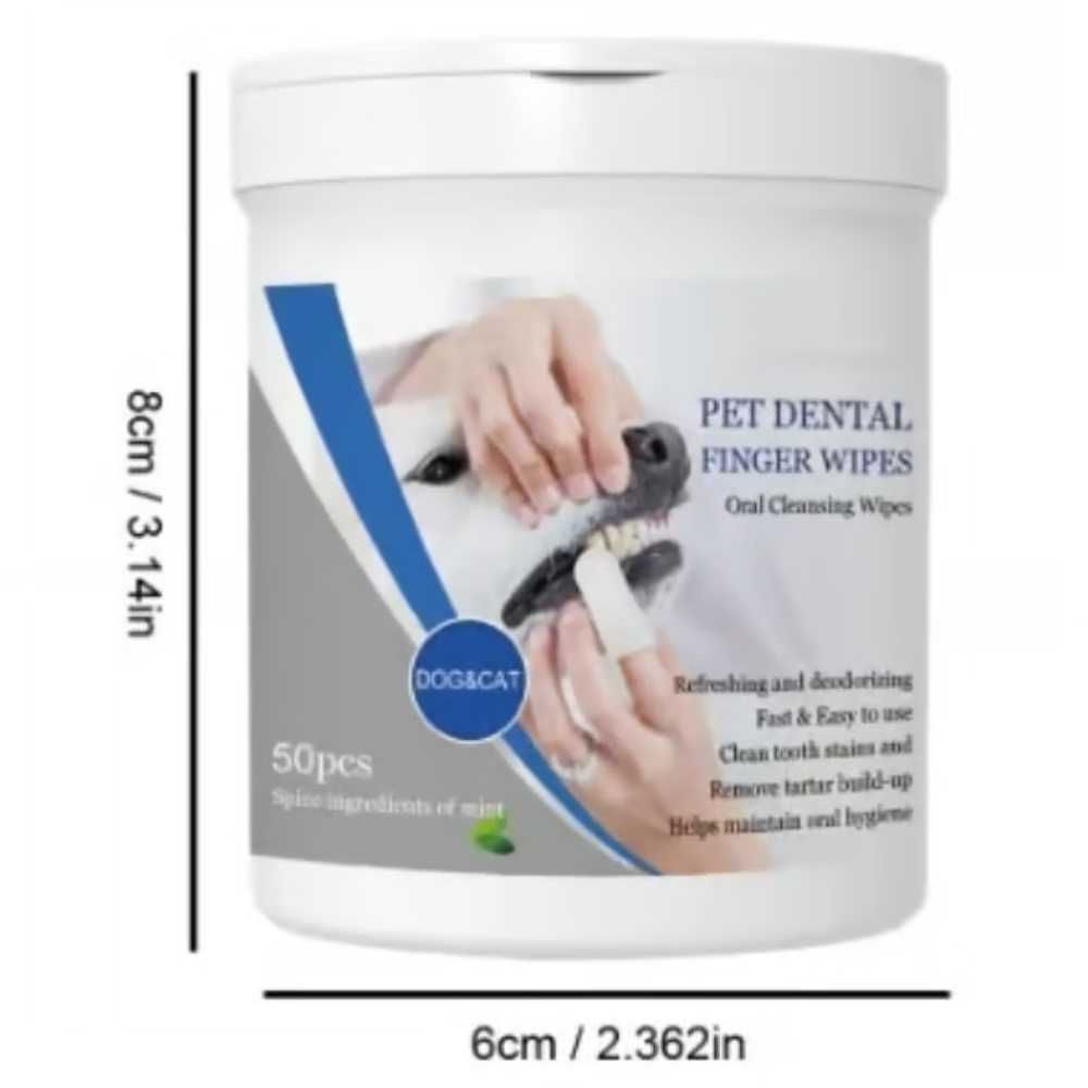 DentalWipe™ Mundpflege-Fingerlinge zur Zahnreinigung für Hunde & Katzen
