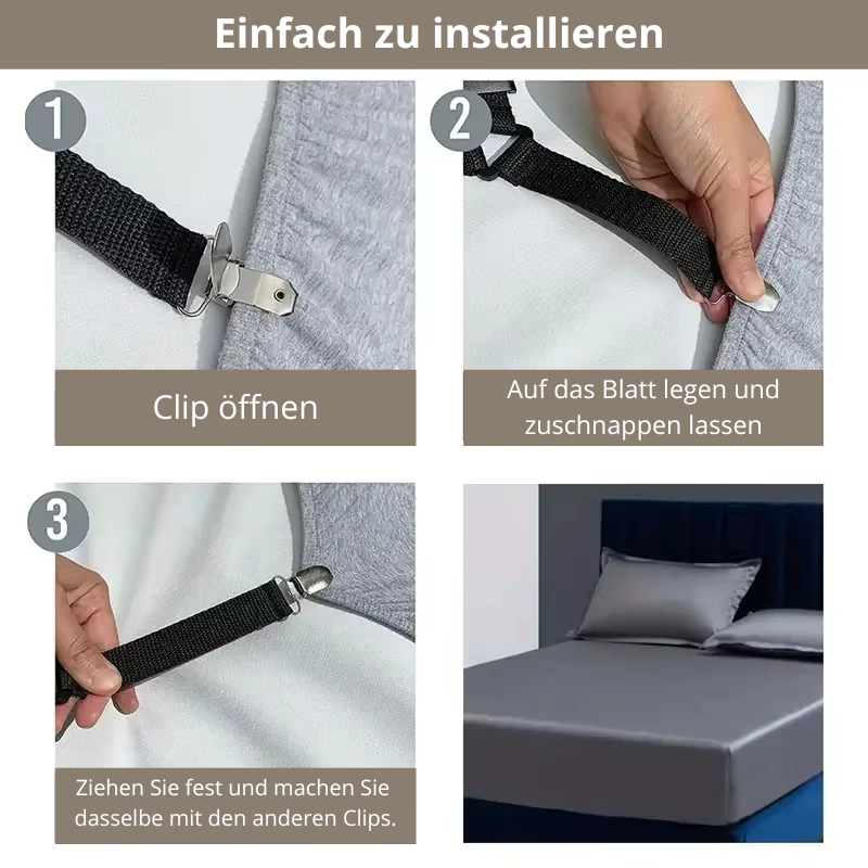 Verstellbare Bettlakenhalter Bänder (5 Stück)