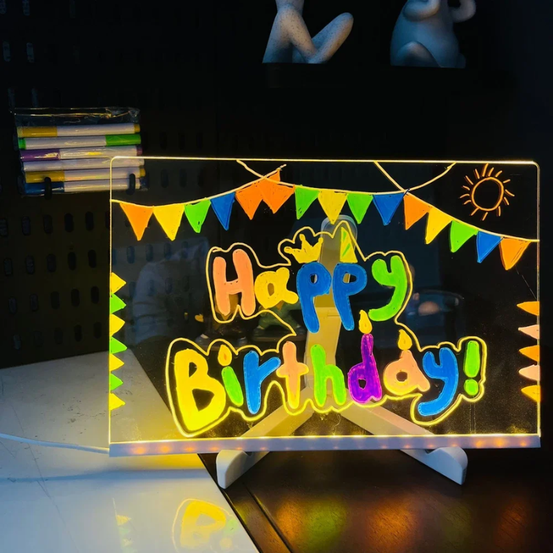 GlowNote™ – LED-Nachttischtafel & Botschaftsboard