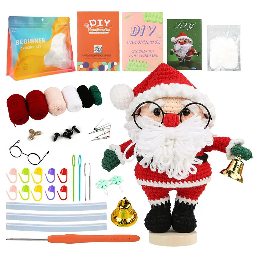 HookSanta™ – Häkelset Weihnachtsmann-Puppe aus Wolle