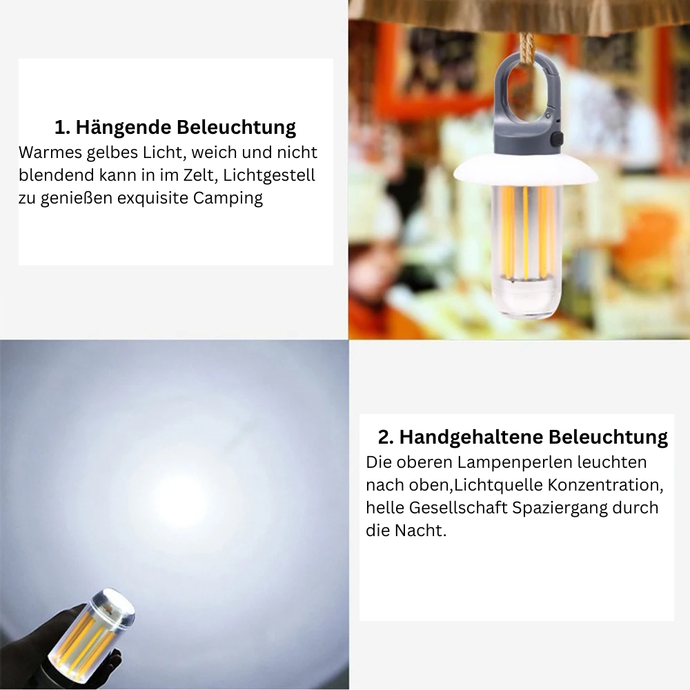 LichtFix™ Outdoor – Tragbare LED-Lampe mit USB-Aufladung & Magnetbefestigung