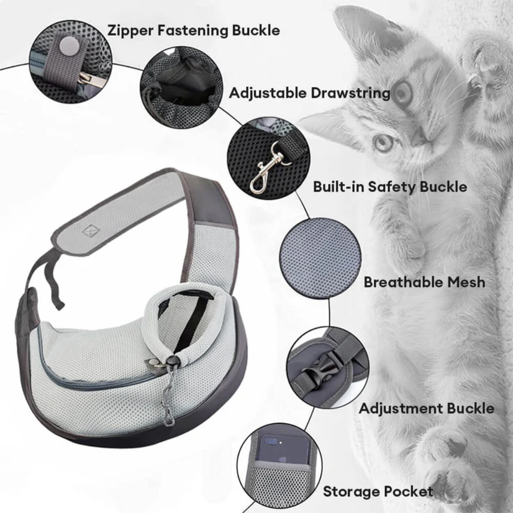 MetroMate™ - Stilvoller, atmungsaktiver Mesh-Rucksack für Hunde & Katzen