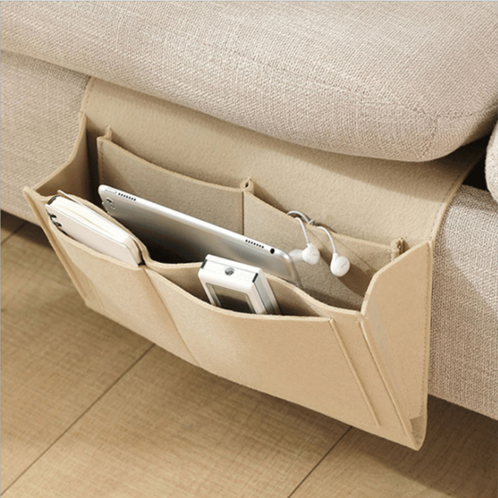 NachtNest™ – Bettablage mit Taschen für Buch, Tablet & Co