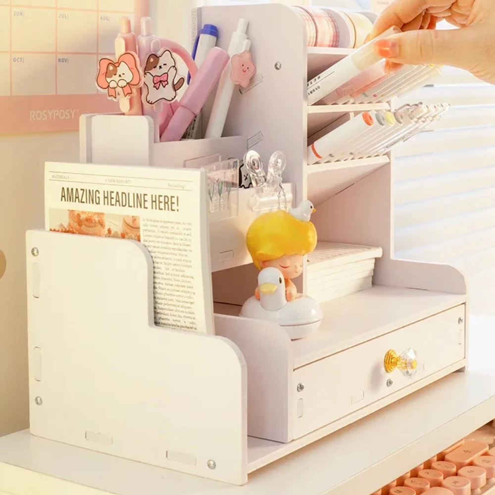 Ordiva™ Weißer Schreibtisch-Organizer