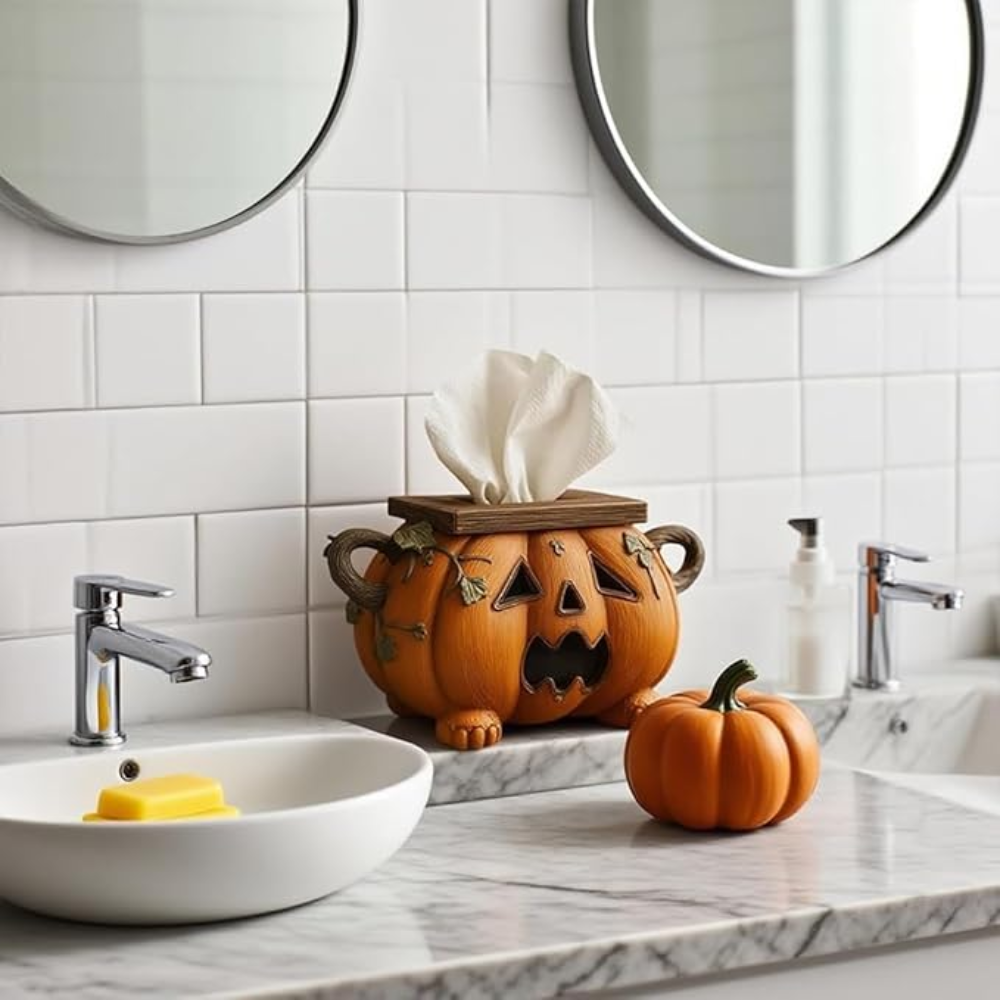 PumpkinPal™ – Halloween Kürbis Taschentuchbox-Halter