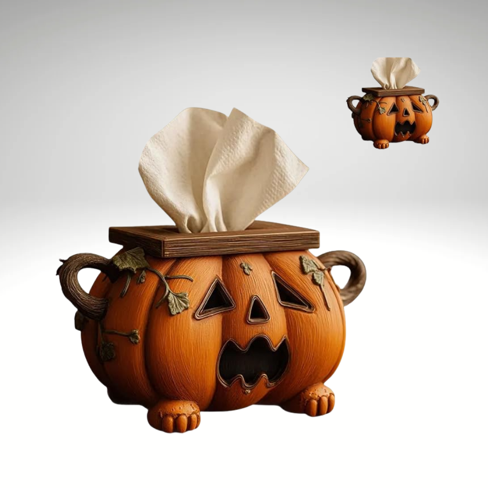 PumpkinPal™ – Halloween Kürbis Taschentuchbox-Halter