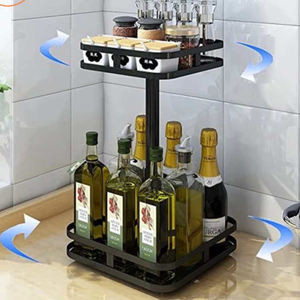 SpinStore™ – 360° Drehbares Regal mit 3 Ebenen