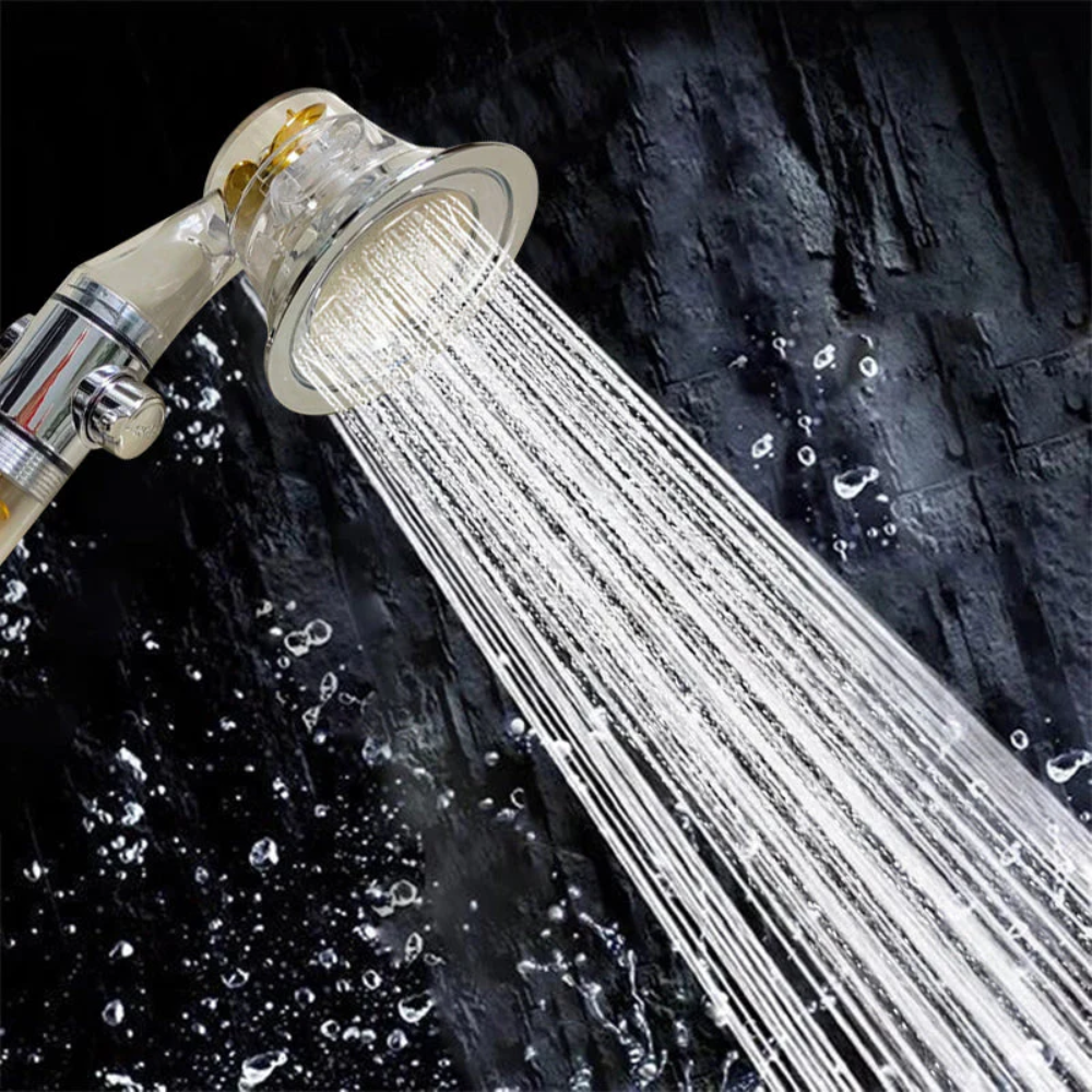 TurboShower™ – Doppelte Zyklon Duschkopf mit Hochdruck & Massage