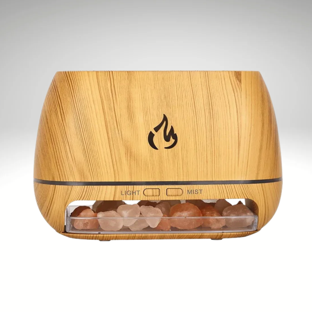 ZenGlow™ – Himalaya Salzstein Aroma Diffuser – Natürlicher Luftreiniger & Entspannungslicht