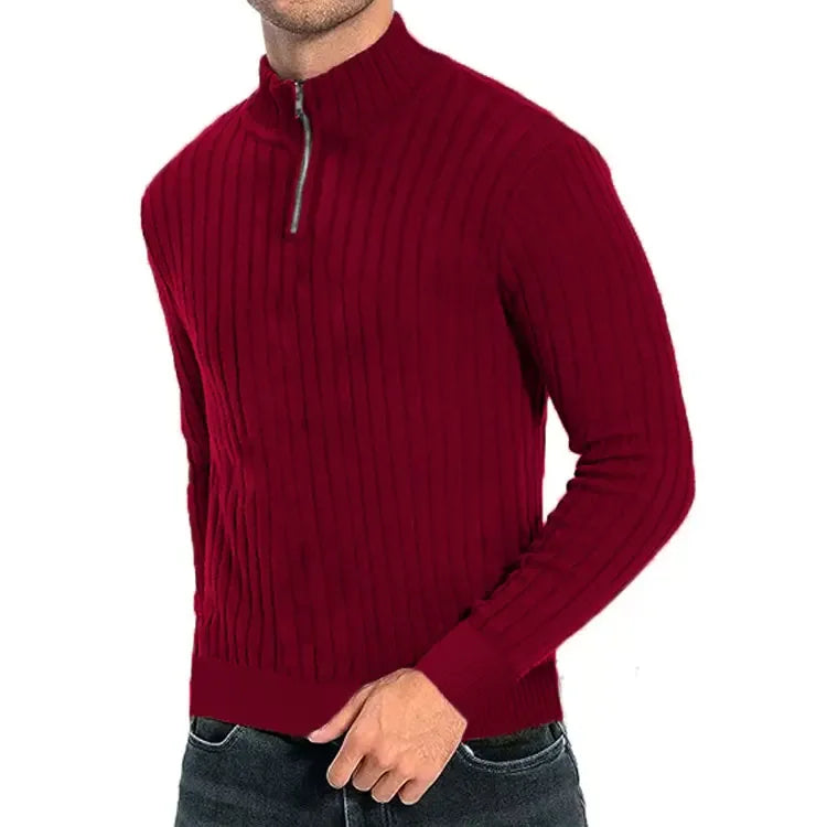 Velario™ – Herren Strickpullover mit Reißverschluss