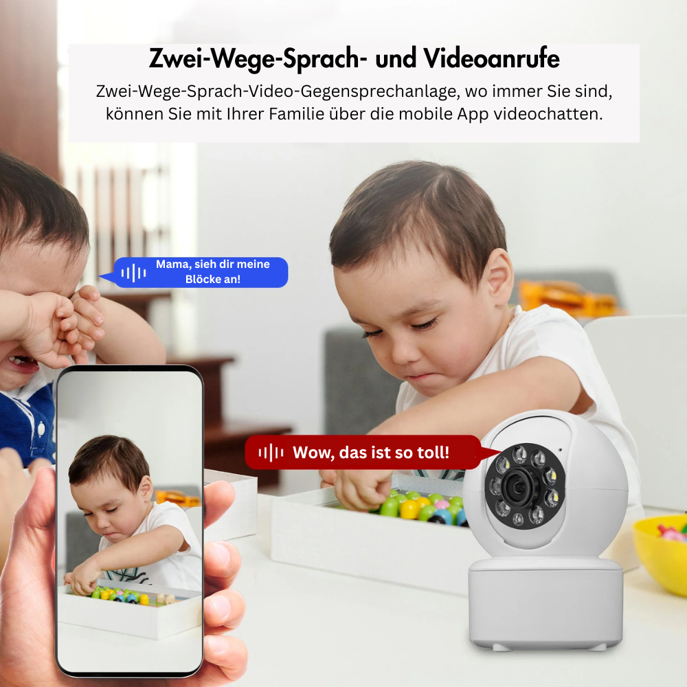 NotifyGuard™ View – Smarte WiFi Kamera mit 360° Sicht, App & Bewegungserkennung