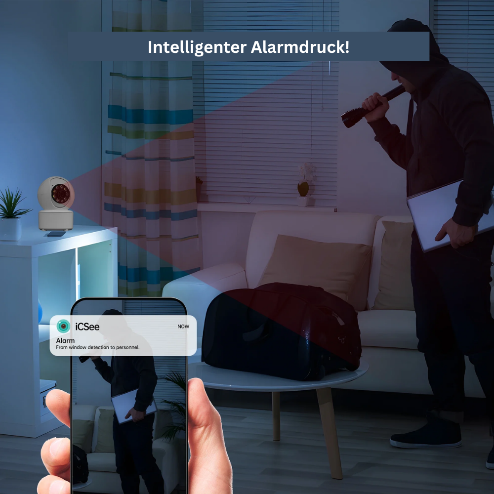 NotifyGuard™ View – Smarte WiFi Kamera mit 360° Sicht, App & Bewegungserkennung