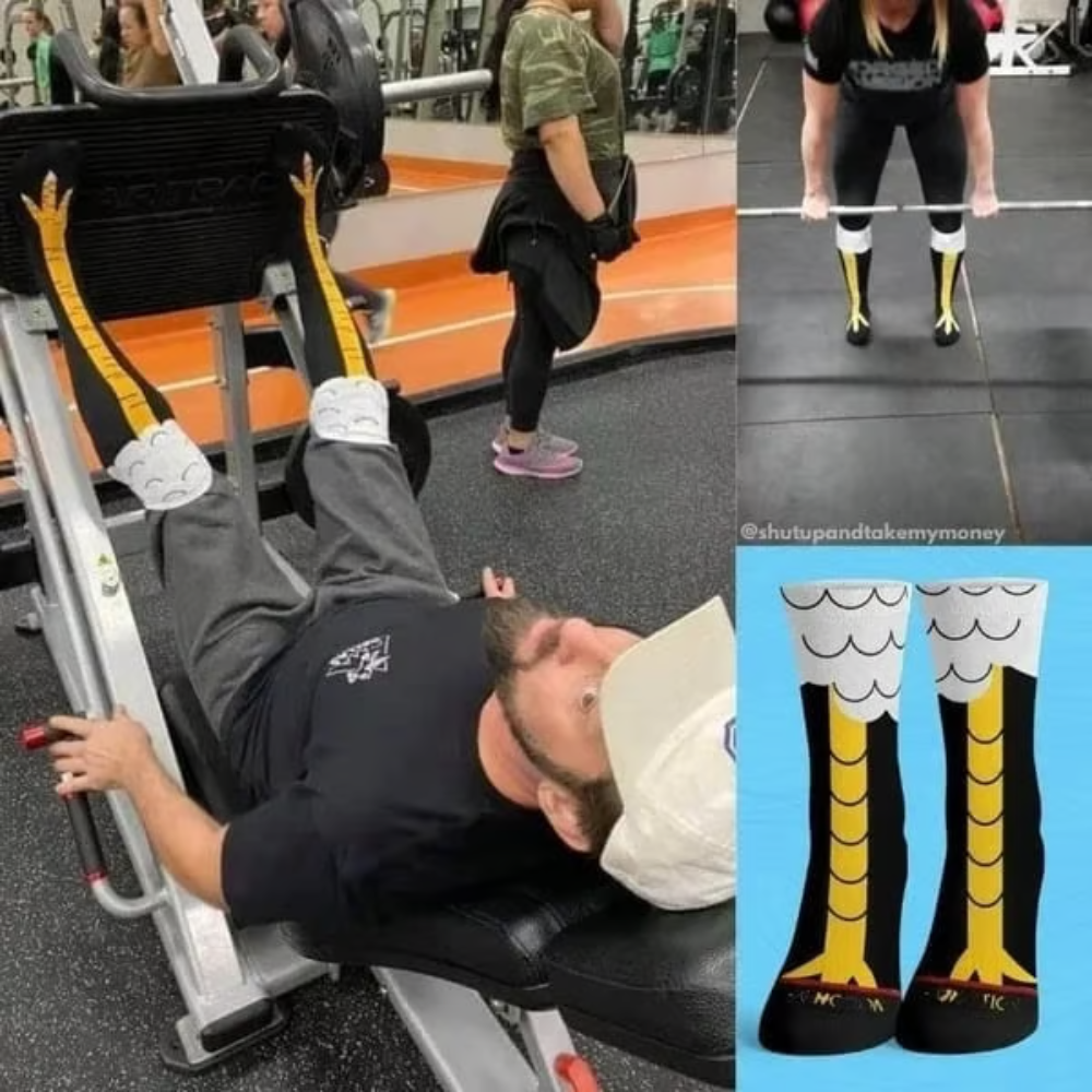 CluckSocks™ – Lustige Hähnchenschenkel Socken für Party & Spaß