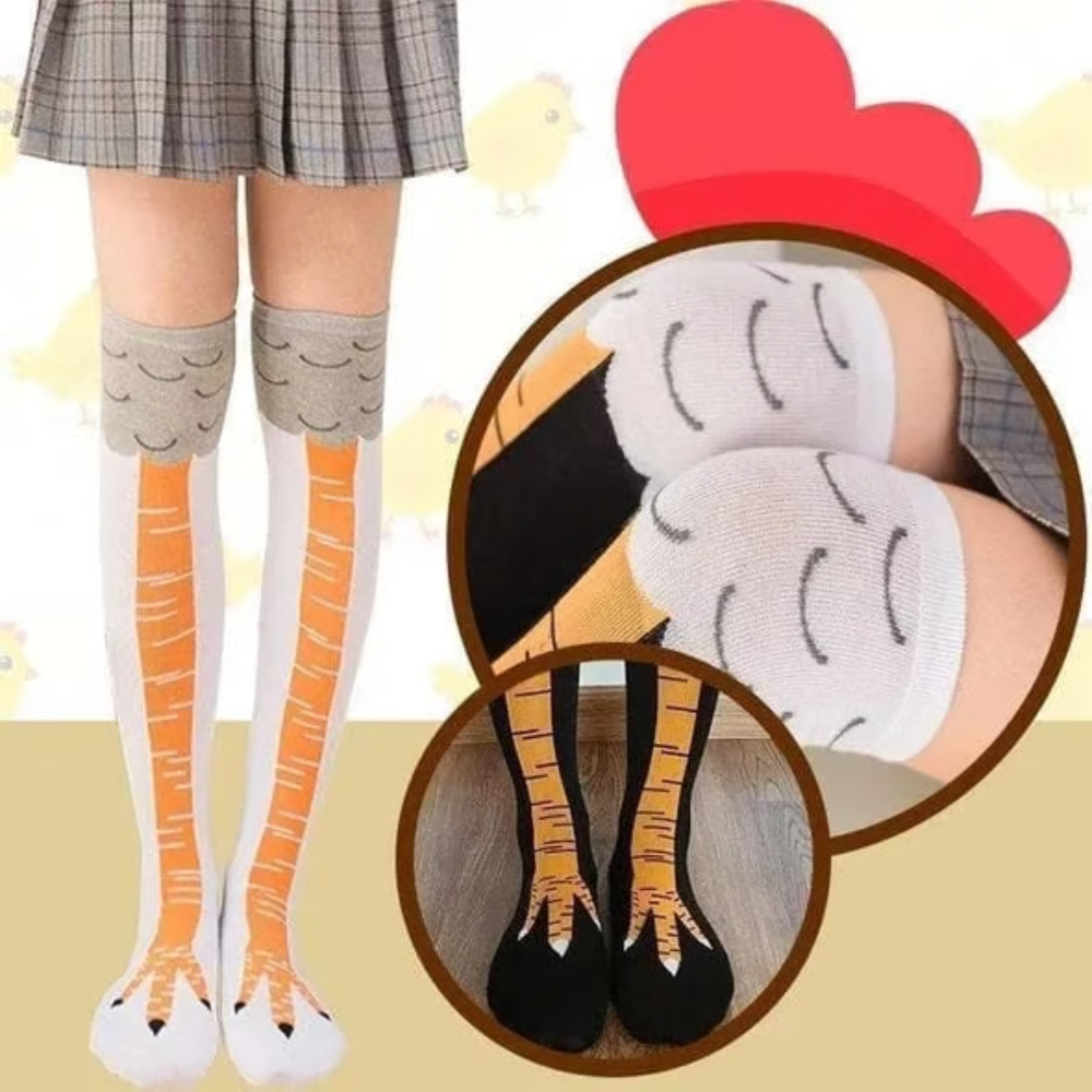 CluckSocks™ – Lustige Hähnchenschenkel Socken für Party & Spaß