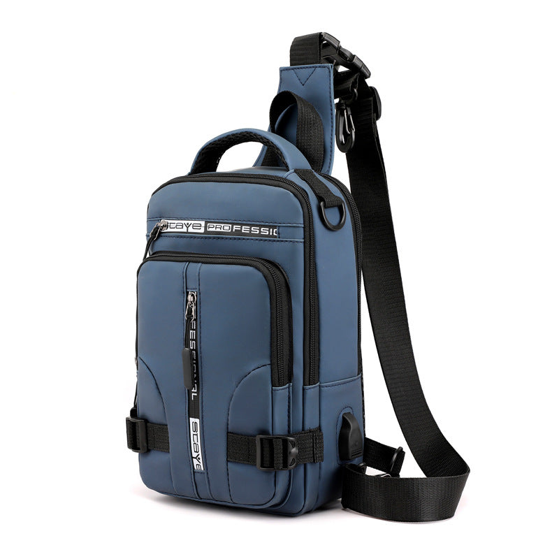 UrbanCarry™ – Herren Crossbody Schultertasche mit USB-Anschluss & Wasserabweisendem Stoff