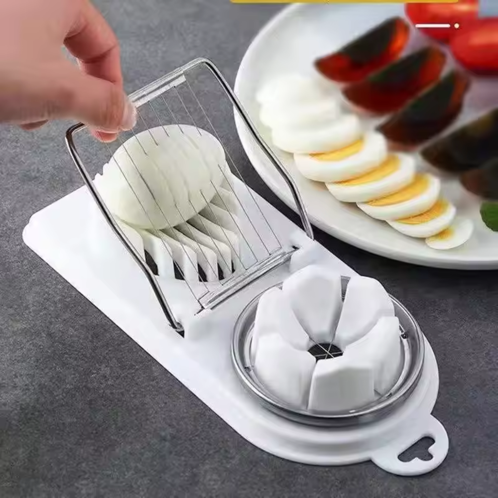EiMeister™ – 3-in-1 Eier-Schneider für Scheiben, Spalten & Würfel
