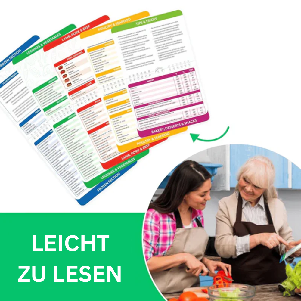FryGuide™ – Magnetische Kochhilfe für Heißluftfritteusen & Küche