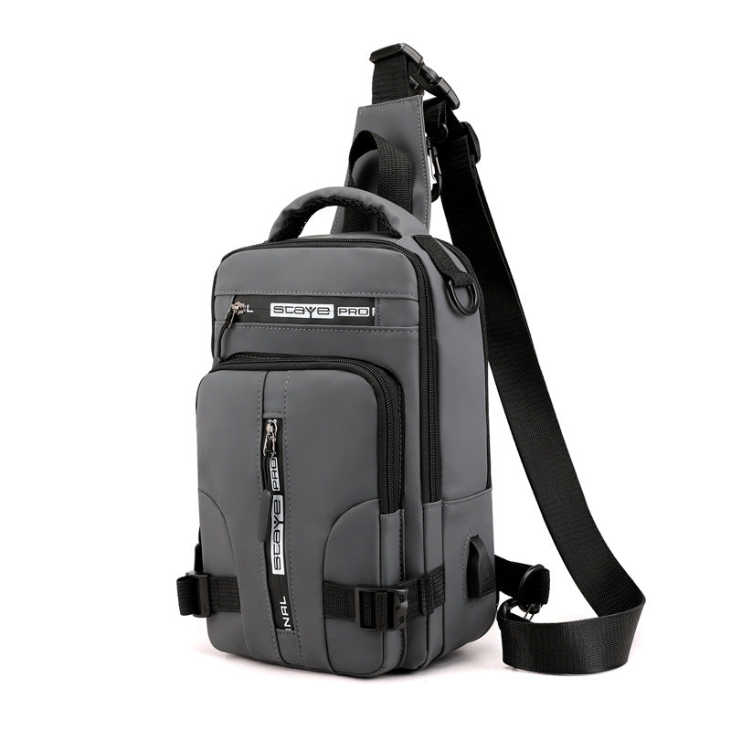 UrbanCarry™ – Herren Crossbody Schultertasche mit USB-Anschluss & Wasserabweisendem Stoff