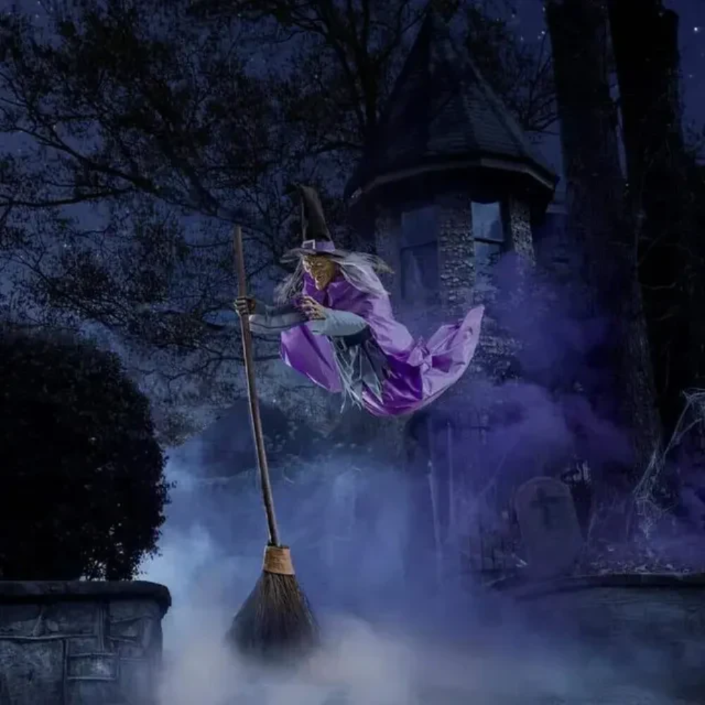 HallyWitch™ Fliegende Hexe Halloween-Dekoration