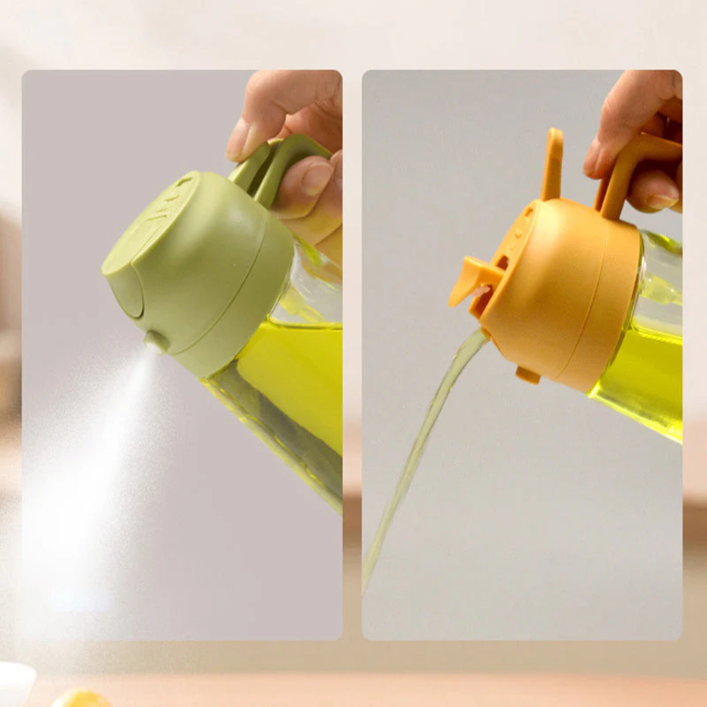 OilMaster™ – 2-in-1 Glas Ölspender & Sprühflasche