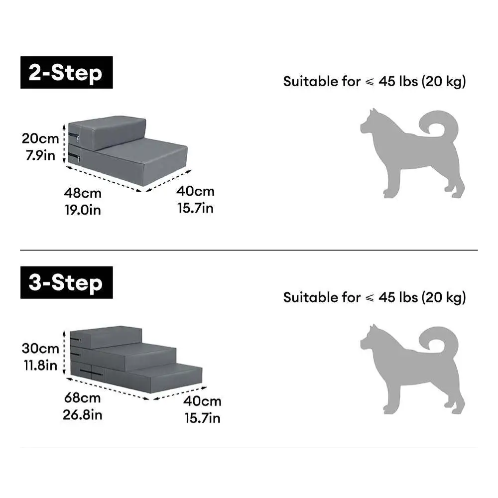 PawForma™ – Wasserdichte, Waschbar & Modular PU-Leder Haustier-Treppe