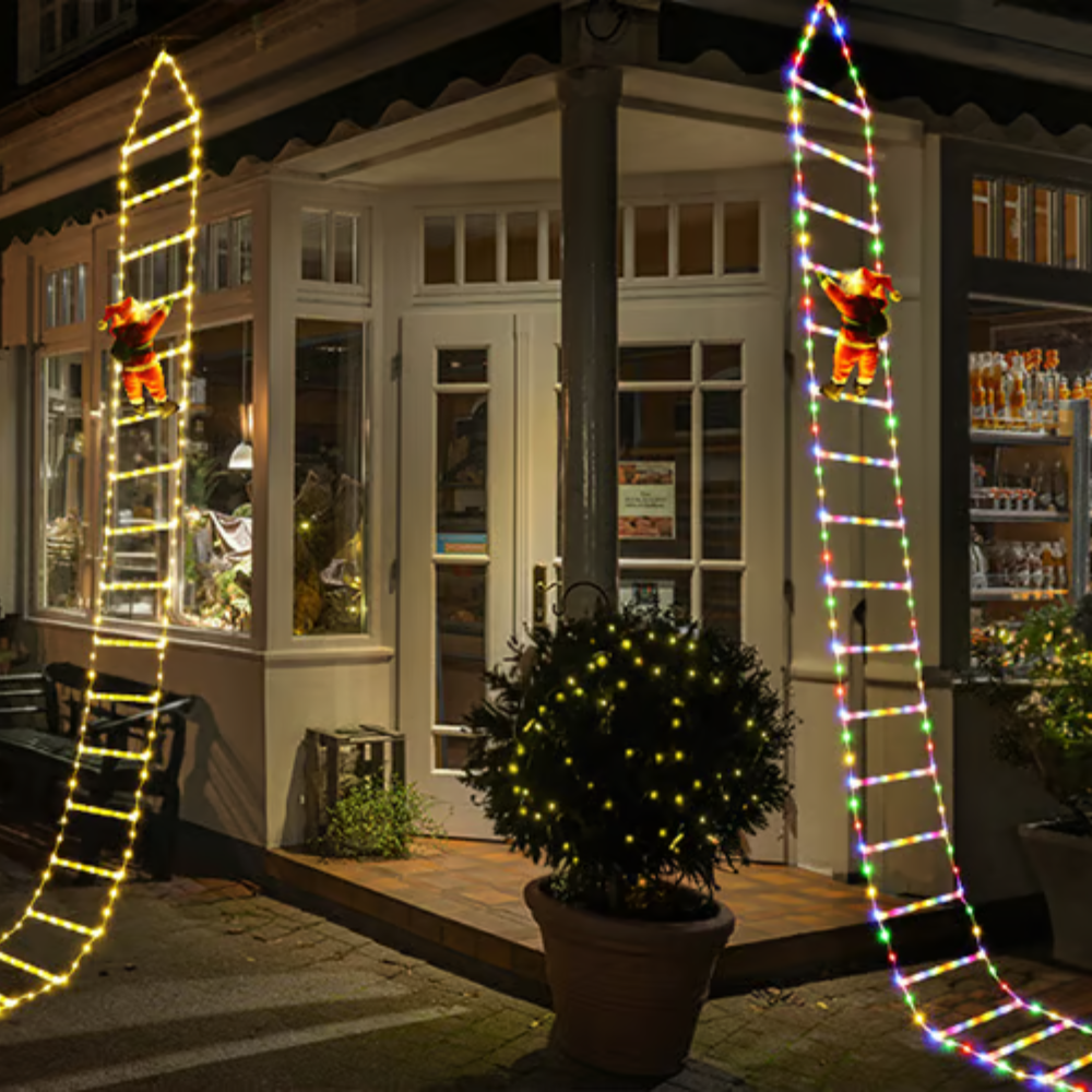 SantaClimb™ – Weihnachtsmann-Kletterleiter Dekoleuchte