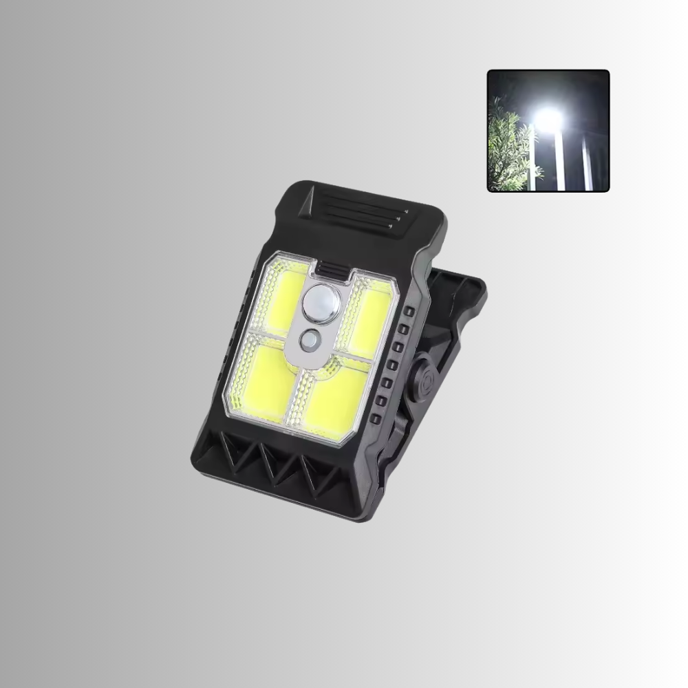 SolarClip™ – LED Außenlampe mit Sensor & Clip, wasserdicht