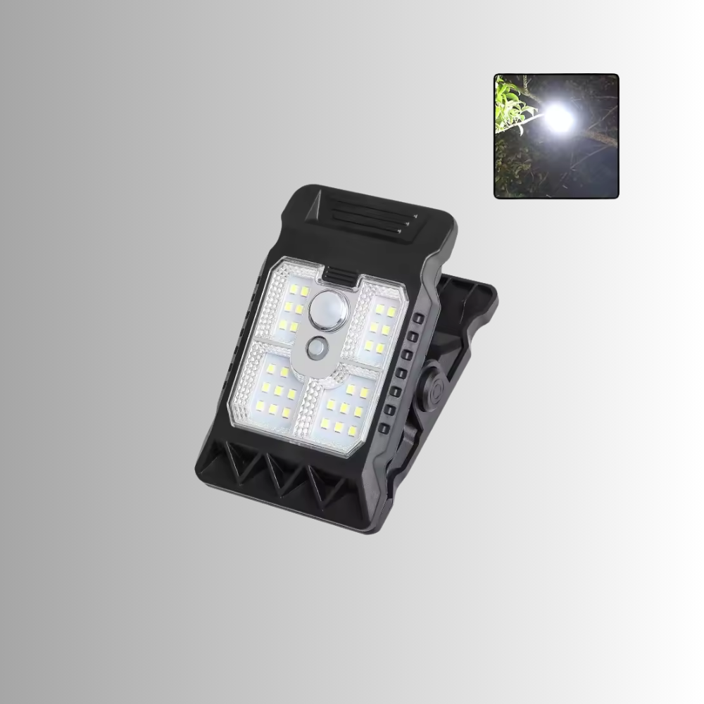 SolarClip™ – LED Außenlampe mit Sensor & Clip, wasserdicht