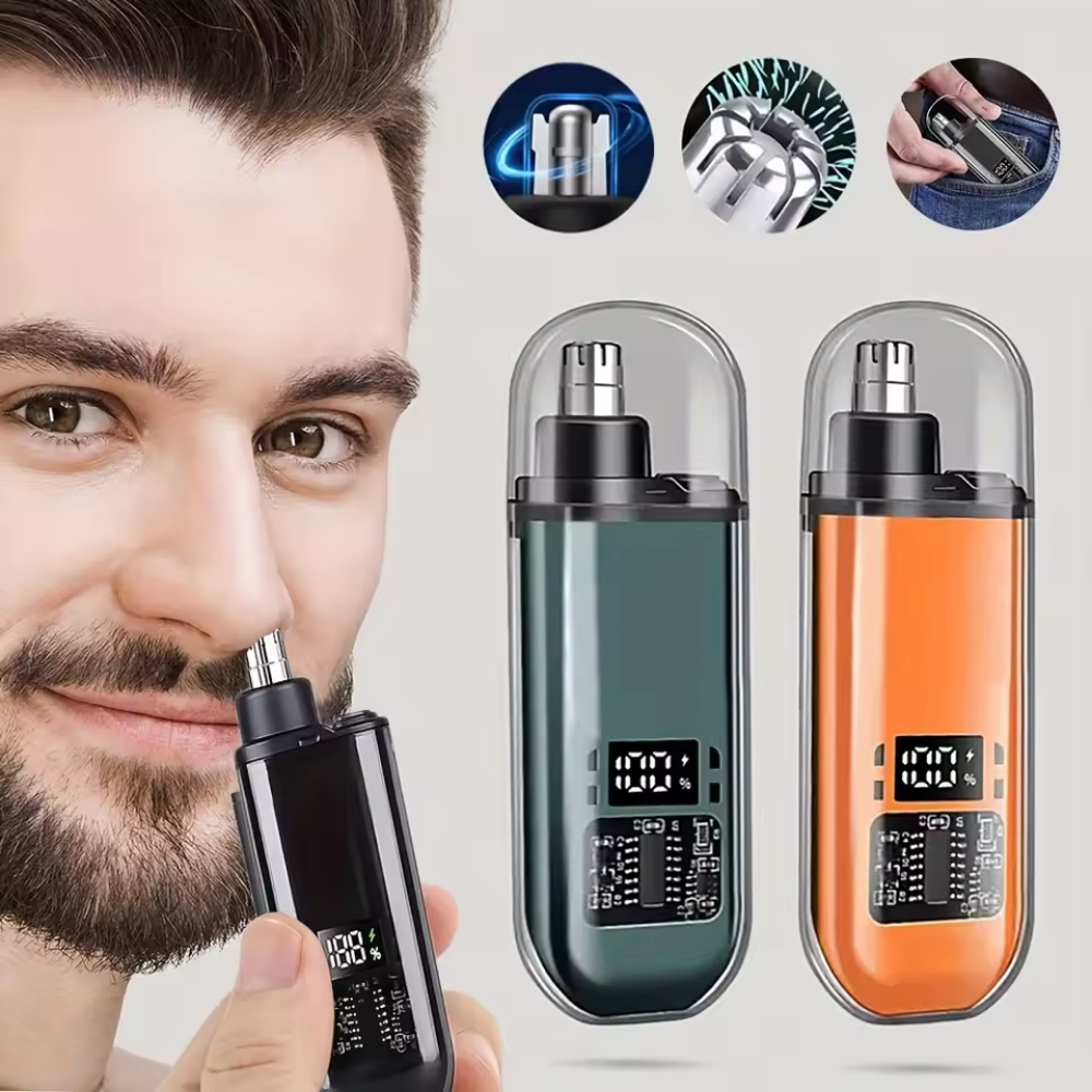 TrimMate™ – USB Nasen- & Ohrenhaartrimmer für Herren, tragbar