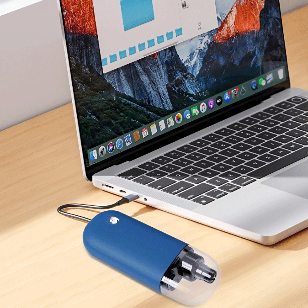 TrimMate™ – USB Nasen- & Ohrenhaartrimmer für Herren, tragbar