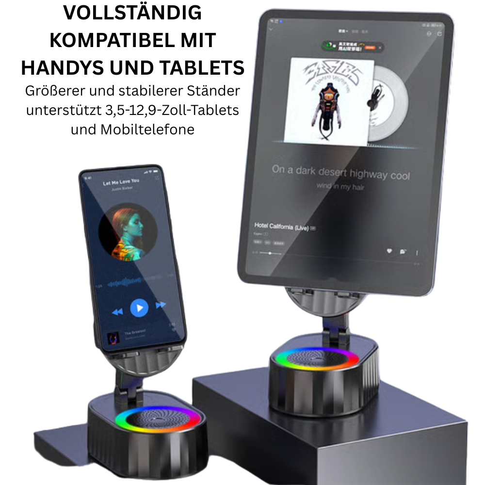 VoltVibe™ – 5-in-1 Bluetooth-Lautsprecher mit Powerbank, LED & Radiofunktion