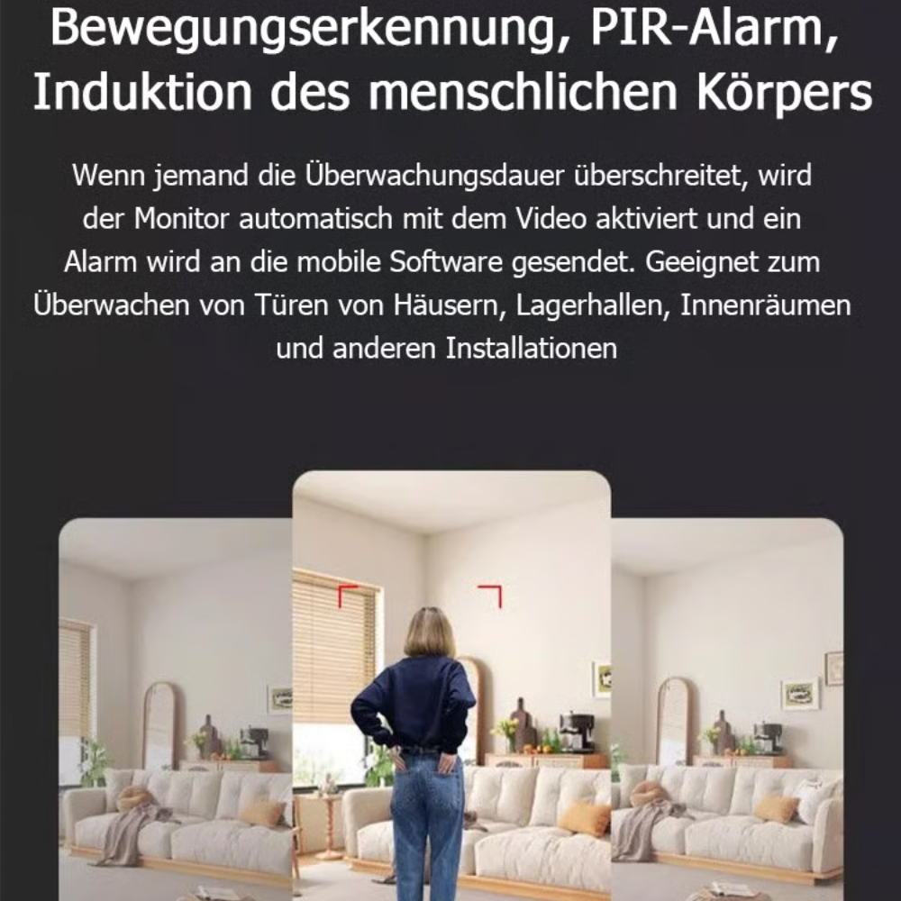 WächterCam™ Mini – Kompakte WLAN-Kamera mit IR-Nachtsicht & App-Steuerung