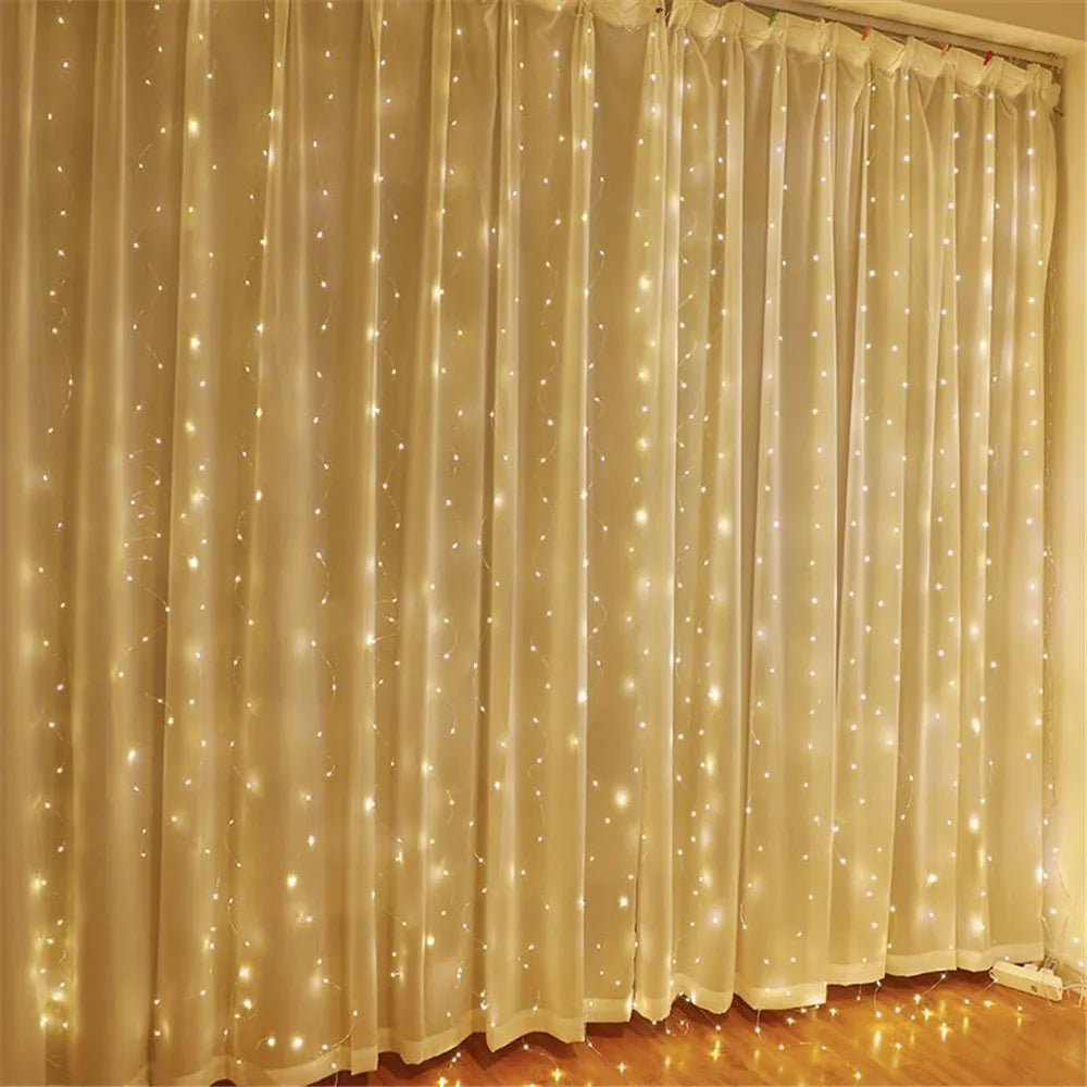 LumaGlow™ LED Vorhang-Lichterkette & USB Strip Set