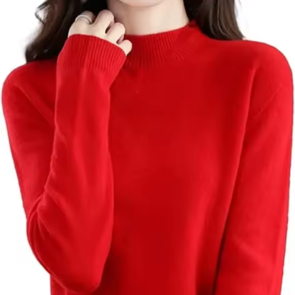 Amélienne™ - Eleganter Halb-Rollkragen Strickpullover