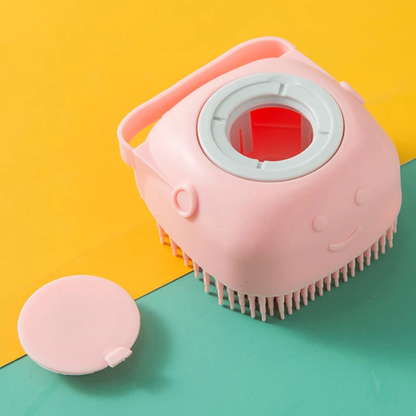 AquaGroom™ - Silikon-Massagebürste mit integriertem Shampoo-Depot