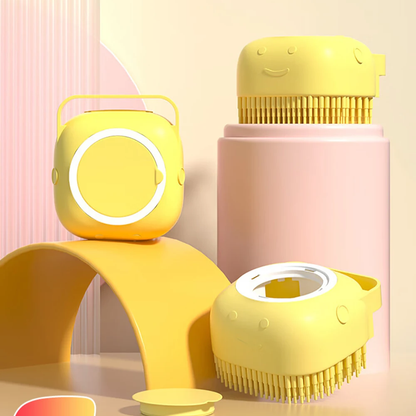 AquaGroom™ - Silikon-Massagebürste mit integriertem Shampoo-Depot