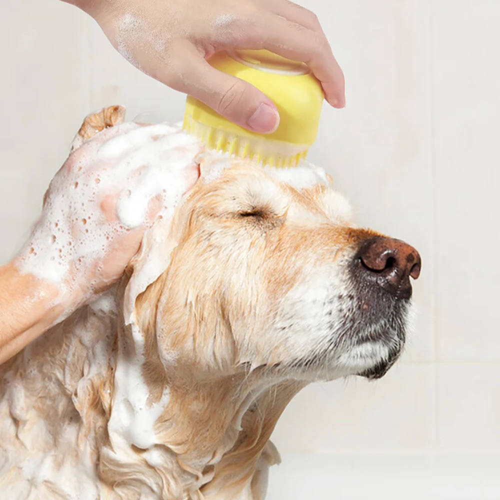 AquaGroom™ - Silikon-Massagebürste mit integriertem Shampoo-Depot
