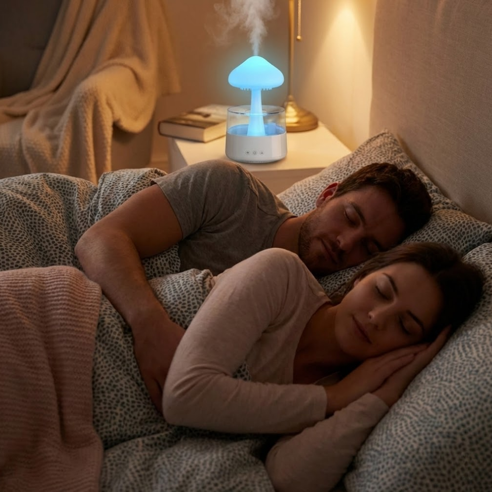 AuraMist™ Pilz-Luftbefeuchter – Ihr sensorischer Rückzugsort