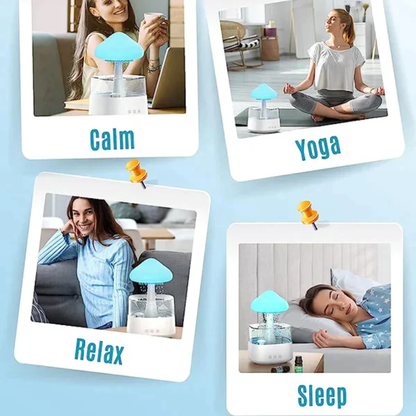 AuraMist™ Pilz-Luftbefeuchter mit Aromatherapie & farbigem Nachtlicht