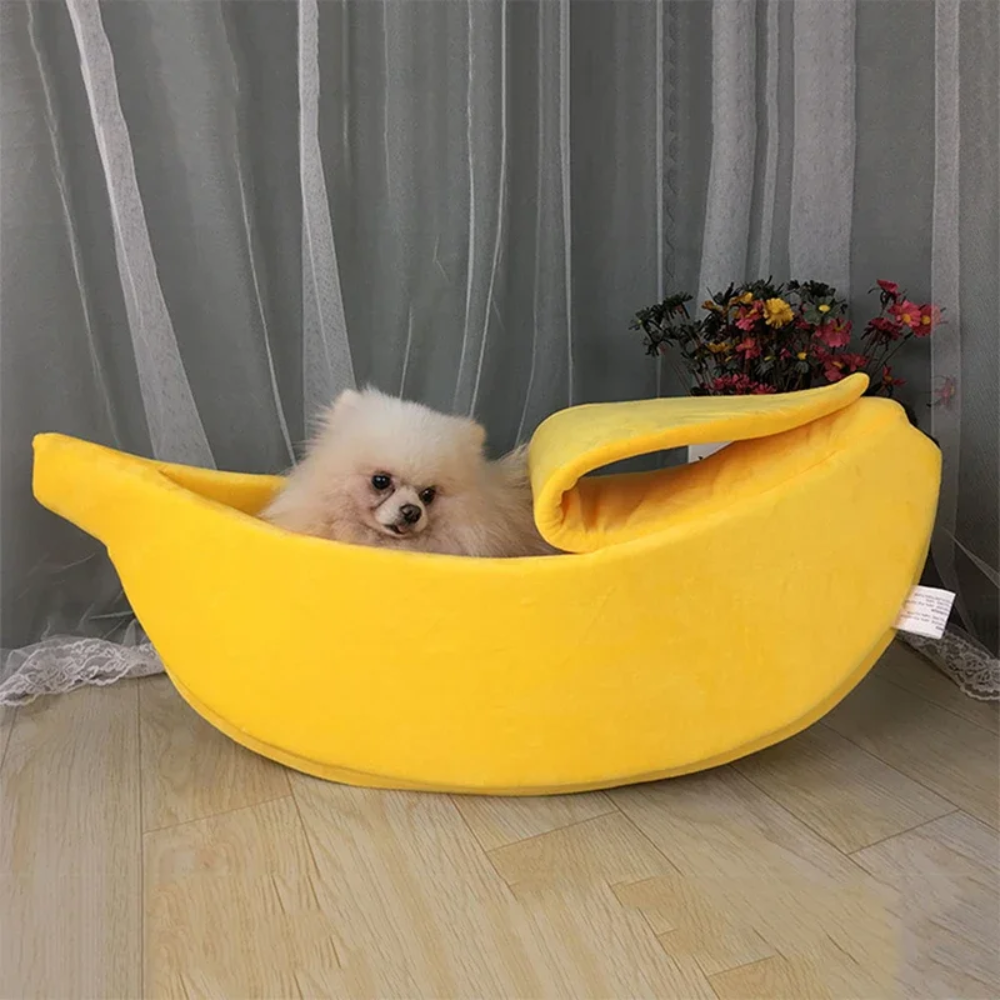 BananaBed™ Kuscheliges Bananen-Hundebett & Schlafkissen für Katzen