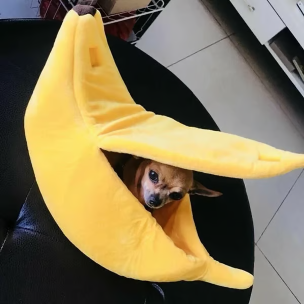 BananaBed™ Kuscheliges Bananen-Hundebett & Schlafkissen für Katzen