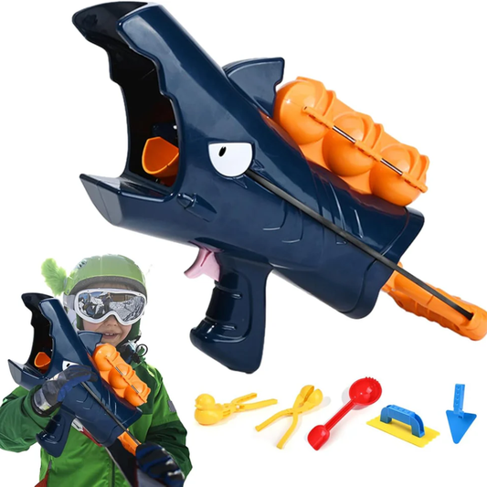 BlizzardBite™ Schneeball-Wurfkanone für interaktive Outdoor-Spiel