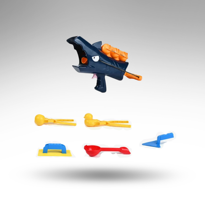 BlizzardBite™ Schneeball-Wurfkanone – Hai-Action & Trockene Hände