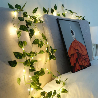 BlütenLicht™ – LED-Lichterkette mit Blumen & Blättern