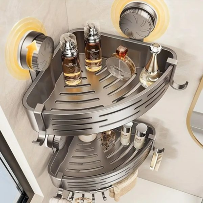 CornerGrip™ Eckregal mit Saugnapf fürs Badezimmer ohne Bohren