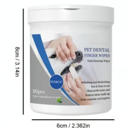DentalWipe™ Mundpflege-Fingerlinge zur Zahnreinigung für Hunde & Katzen