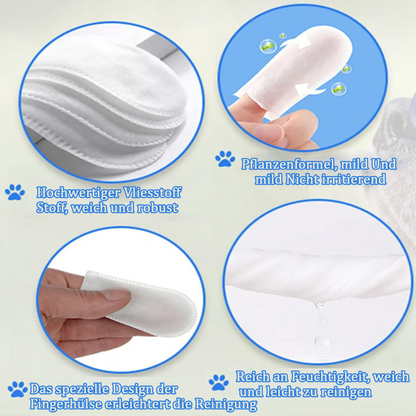 DentalWipe™ Mundpflege-Fingerlinge zur Zahnreinigung für Hunde & Katzen