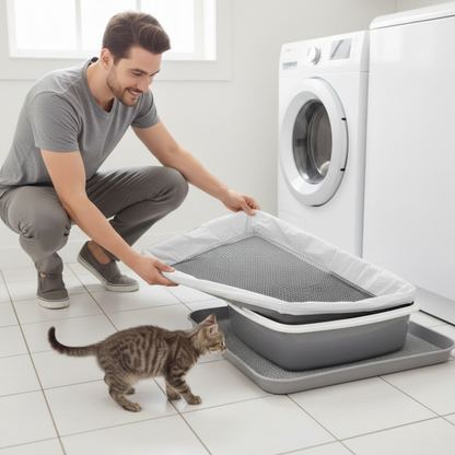 EcoTray™ Katzenstreu-Unterlage – Anti-Streu & Wasserdicht
